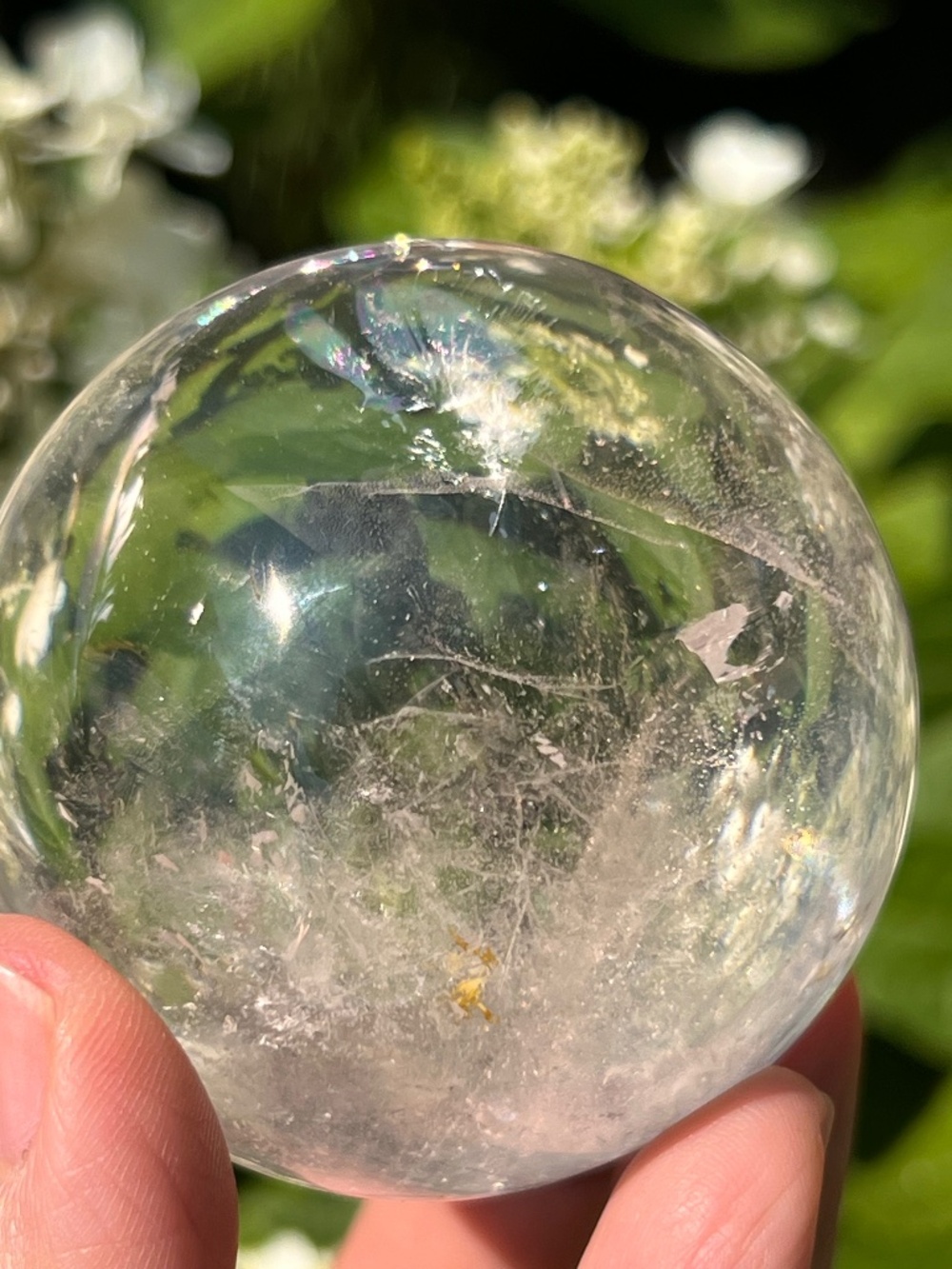 Clear (25) quartz sphere | crystal